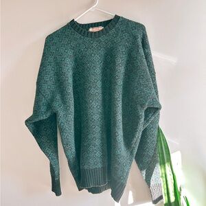 Vintage Men's Teal Crewneck Sweater